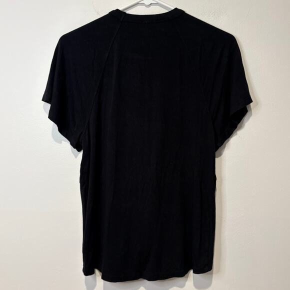 Free People Women's Deep V-neck Knot Front T-shirt Blouse Size Small Rayon - Picture 2 of 6